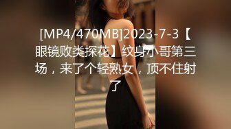 [MP4/470MB]2023-7-3【眼镜败类探花】纹身小哥第三场，来了个轻熟女，顶不住射了