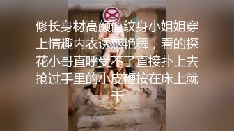 修长身材高颜值纹身小姐姐穿上情趣内衣诱惑艳舞，看的探花小哥直呼受不了直接扑上去抢过手里的小皮鞭按在床上就干